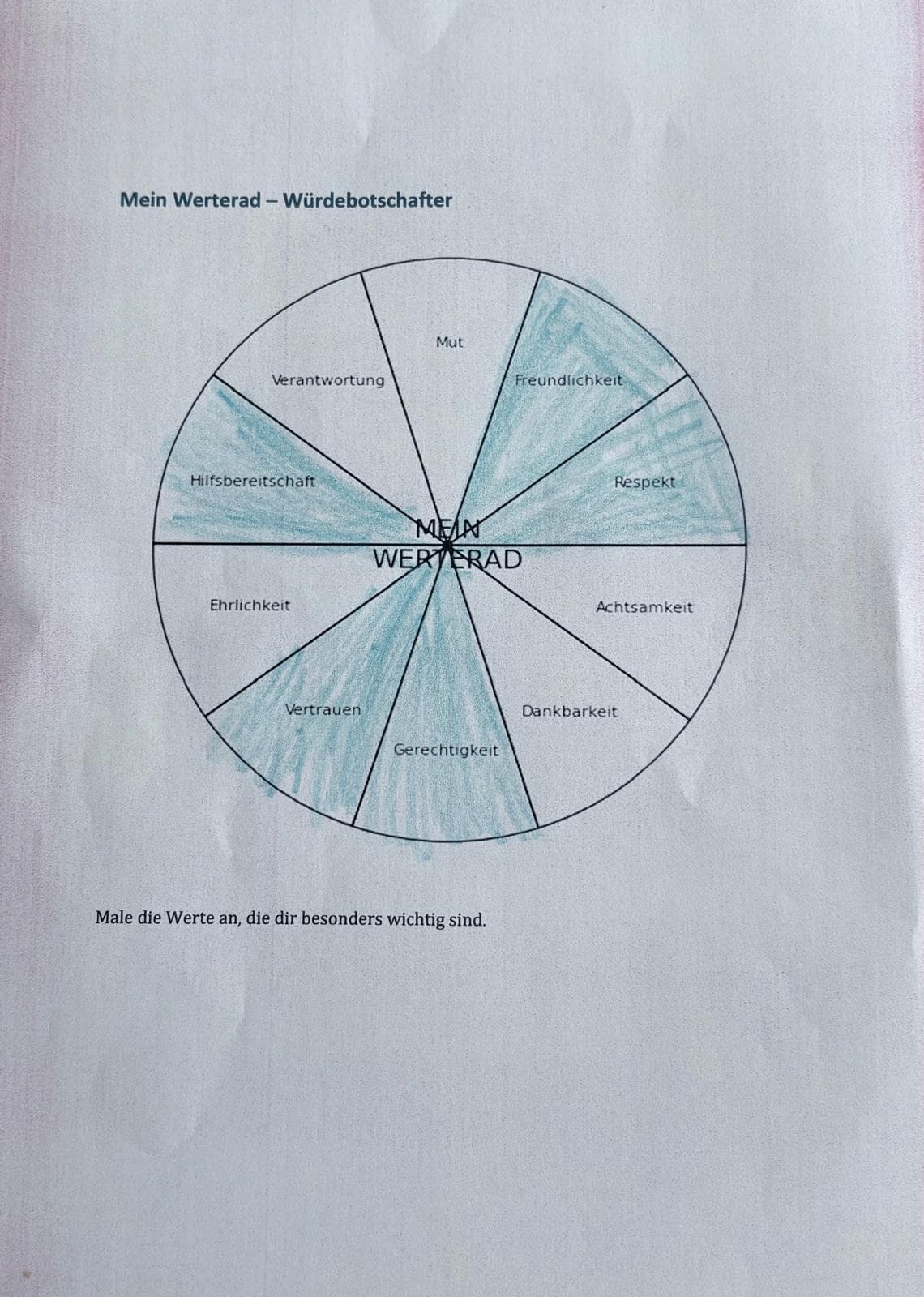 Learning materials for training children to become Dignity Ambassadors