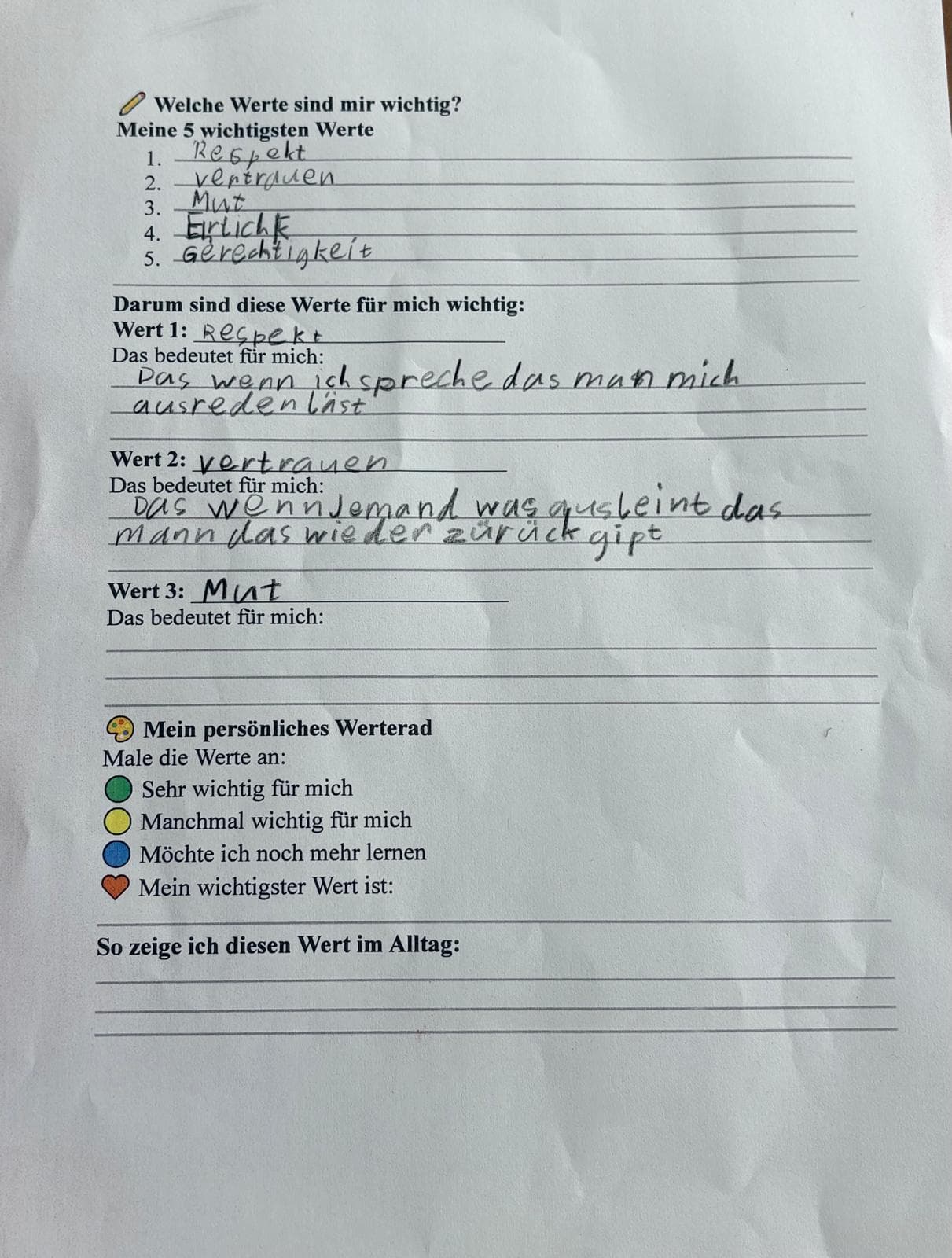 Arbeitsmaterial