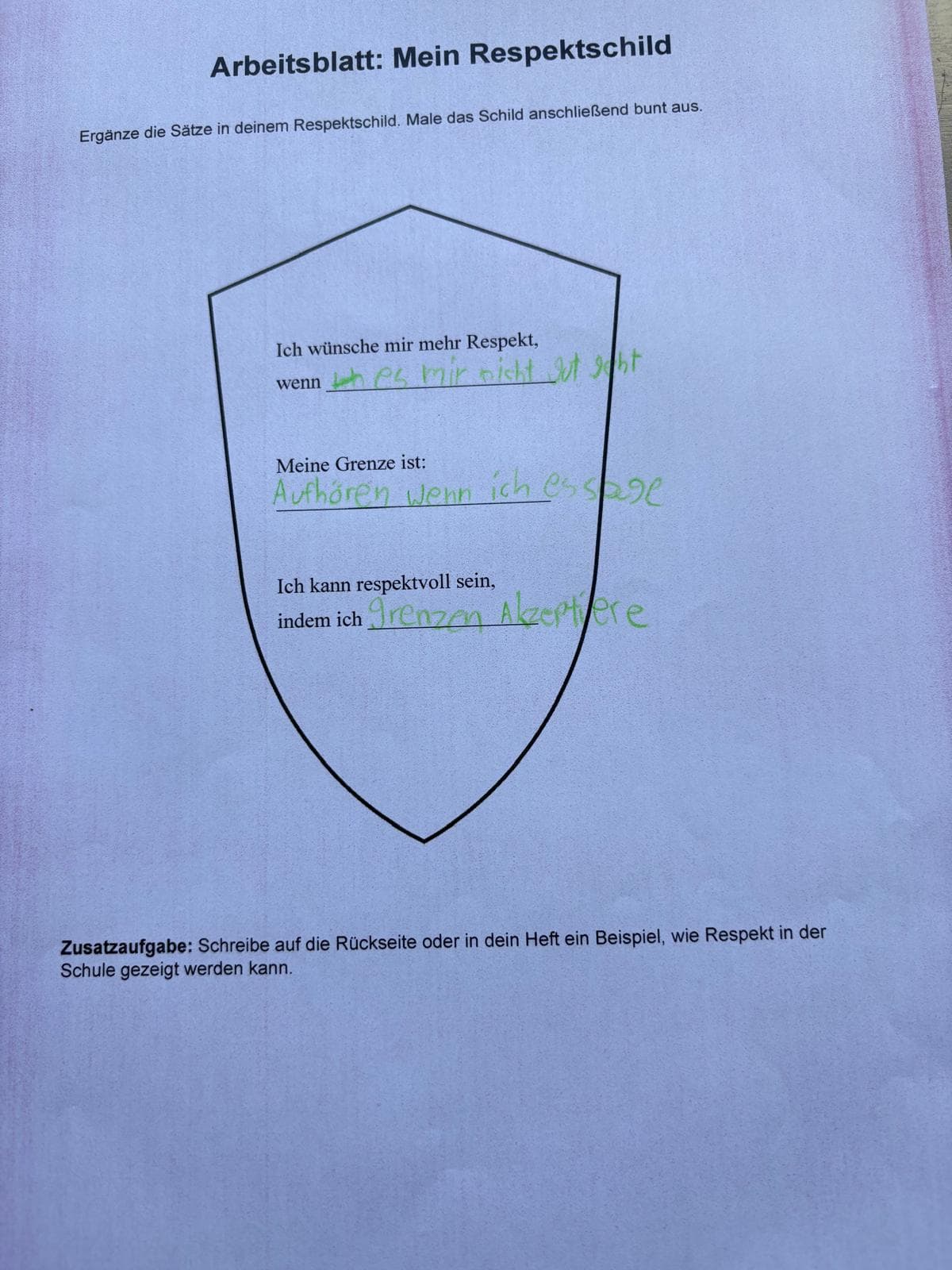 Respektschild